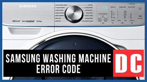 samsung fully automatic washing machine error code dc