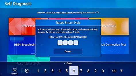 samsung smart hub reset code