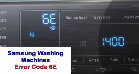 samsung washer 6e error code