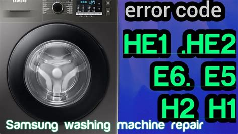 samsung washer e6 error code