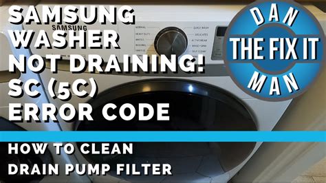 samsung washer not draining water no error code