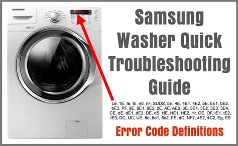 samsung washer troubleshooting no error code