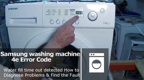 samsung washing machine error code 4e how to fix