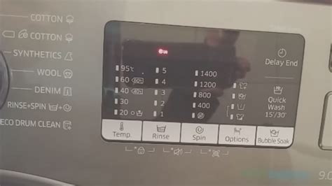 samsung washing machine key light on door does not open