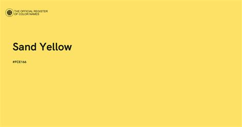 sand yellow color code