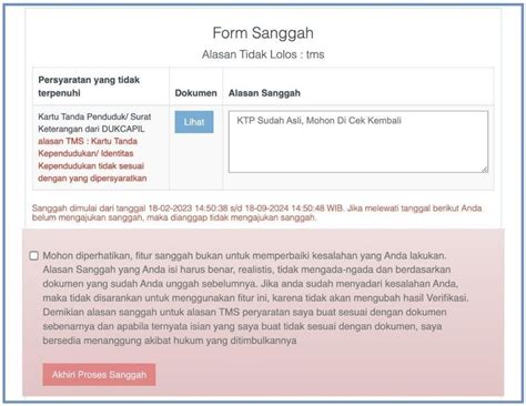 sanggah cpns