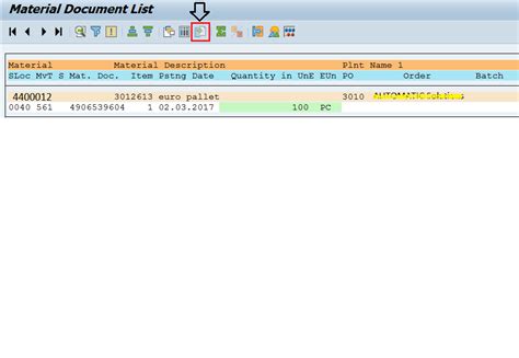 sap how to export mb51 to excel
