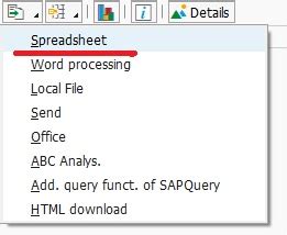sap unable to export to excel