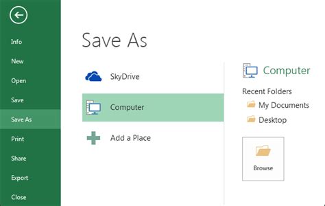 save as option not working in excel