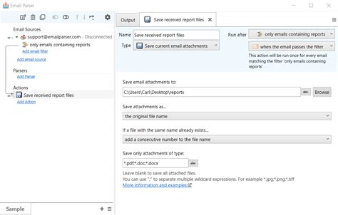 save attachments from email automatically