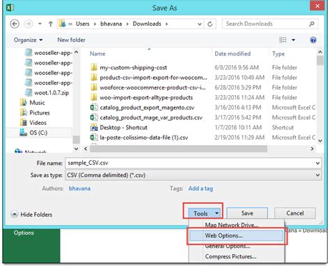 save csv in excel utf 8