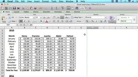 save excel sheet as table