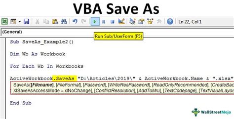 save file in excel vba