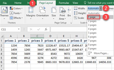 scale to fit in excel