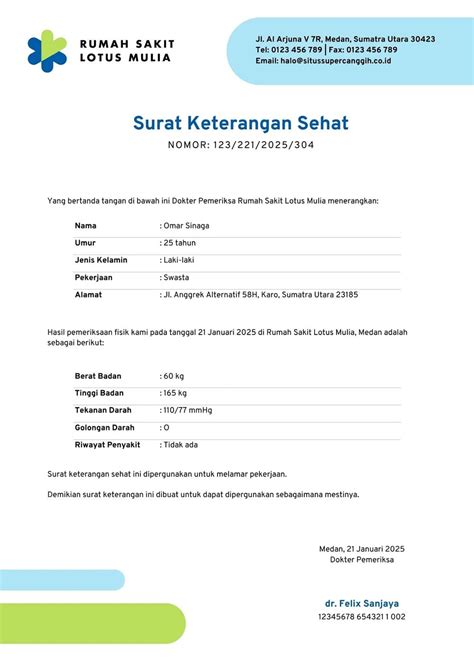Scan Surat Keterangan Sehat