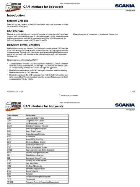 scania ebs fault codes list