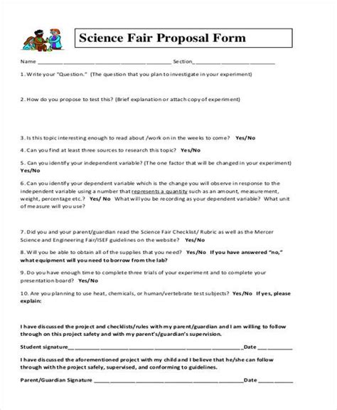 science fair proposal example