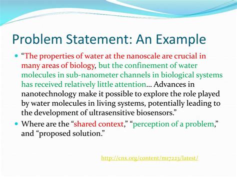 science project problem statement example