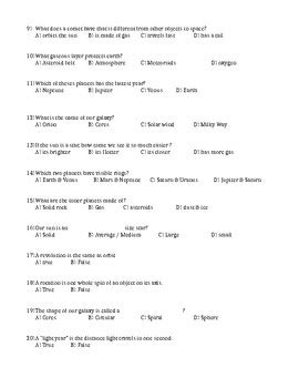 science quiz questions for class 5th