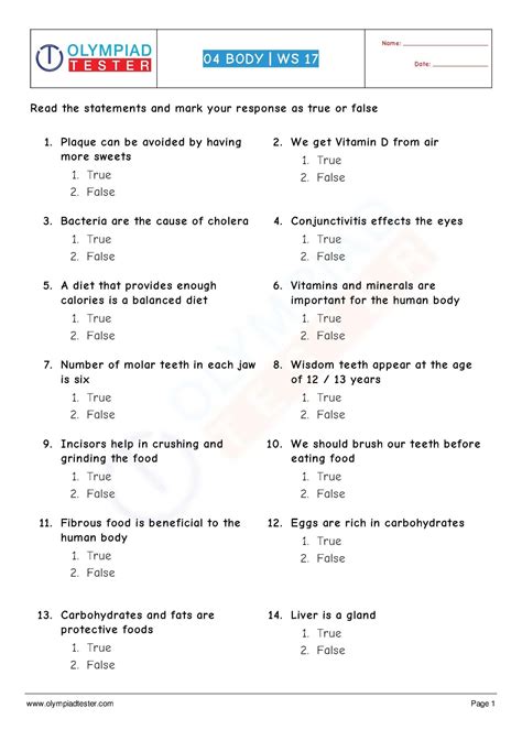 science quiz questions for class 6 to 8 with answers icse