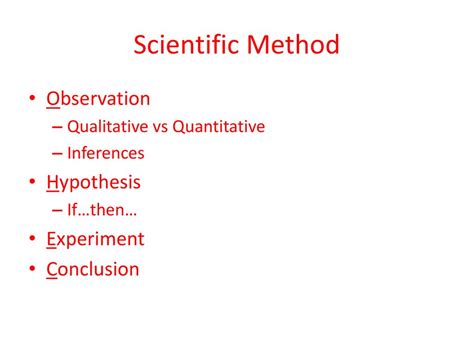 scientific method observation hypothesis experiment conclusion