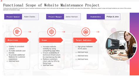 scope of website project example