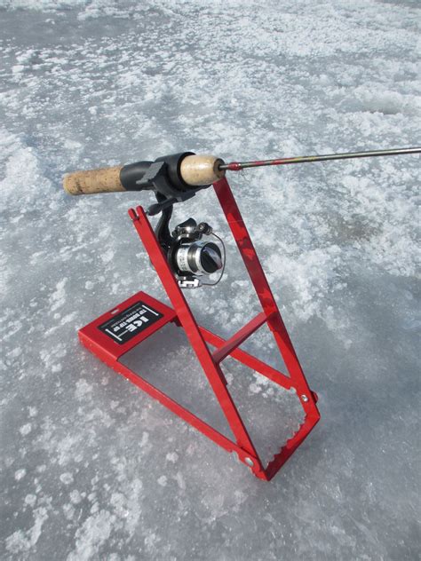screw-on ice fishing rod holder