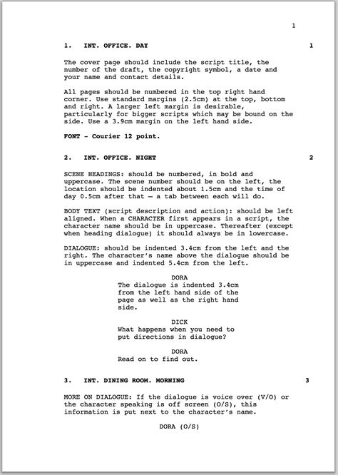 script form example