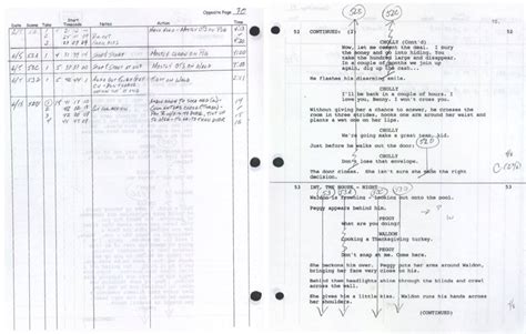 script supervisor notes example