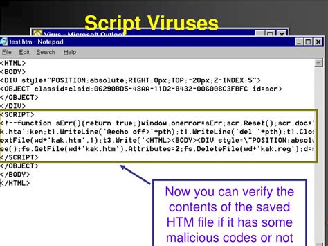 script virus example