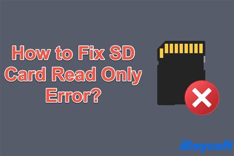 SD Card Error Messages