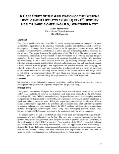 sdlc case study examples