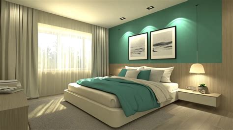 sea green colour combination for bedroom
