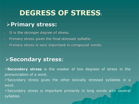 secondary stress syllable examples