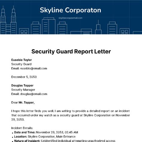 security guard report tagalog example