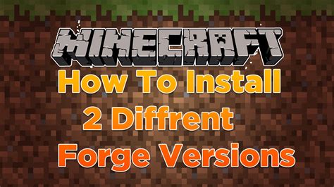 select minecraft version in forge