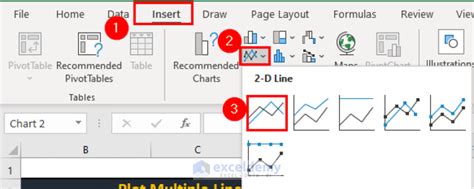 select multiple lines in excel chart