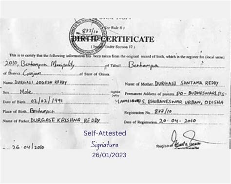self attested documents meaning
