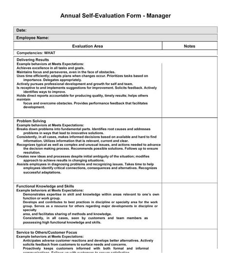 self evaluation examples for project managers