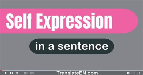 self expression sentence examples