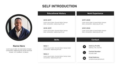 self intro slide examples