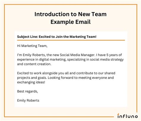 self introduction email to team sample