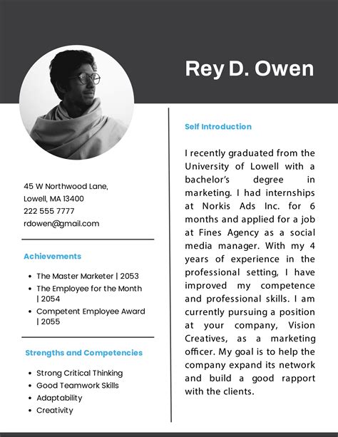 self introduction for job application sample for freshers