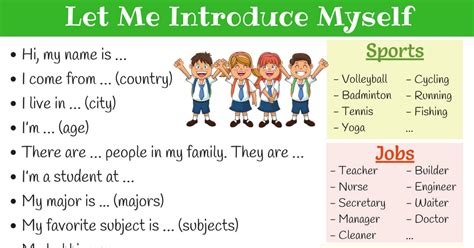 self introduction sample in class