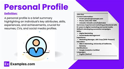 self profile examples
