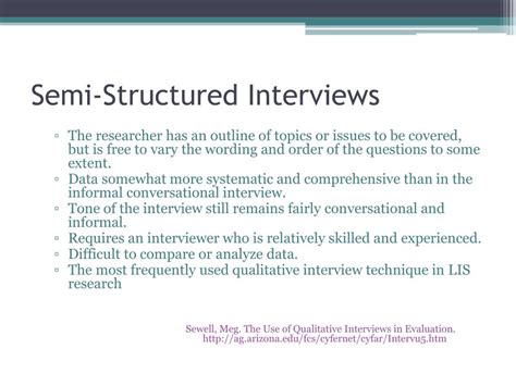 semi structured interview in qualitative research example
