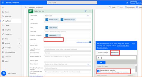 send data from power automate to powerapps