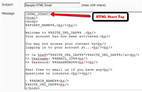send email html code