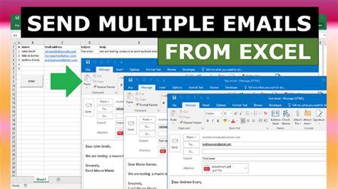 send multiple emails from excel list vba