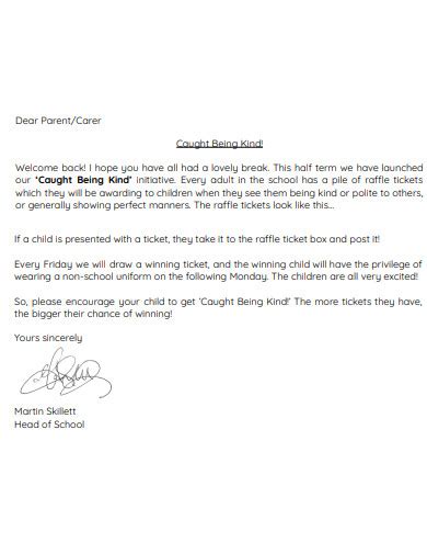 sending a letter example